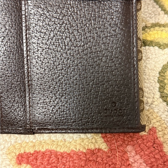GUCCI Unisex Vintage GG Monogram Brown Leather/Canvas Long Continental Wallet - Picture 13 of 16